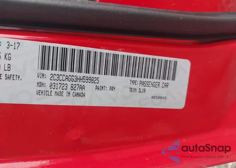 2017 Chrysler 300 300S Awd from USA, damaged, VIN 2C3CCAGG3HH599825